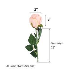 WHITE 24 Artificial 31″ Long Stem Silk ROSE FLOWERS Party Events Decorations