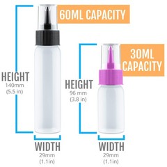 Free Hand Writer Bottles – 6 Easy Small Squeeze Bottles – 3 Each (1 and 2 Oun…