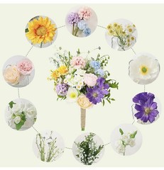 Wedding Bouquets for Bride – Roses Flower Bouquets for Wedding or Centerpieces