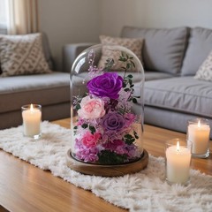 lovenfold Flowers for Delivery Preserved Rose in Large, Purple-summer