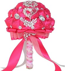 Handmade Crystal Rose Bridal Bouquet – Valentine’s Day Decor