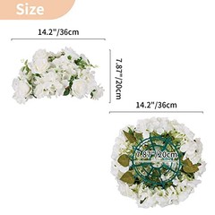 Flower Balls for Wedding Centerpieces – 10 Pcs 14.2 14.2″ Diam – 10 PCS White