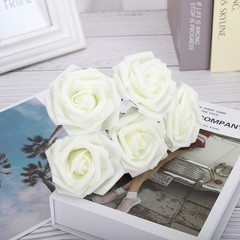 10-Pack Cream White Bridal Bouquet Flowers