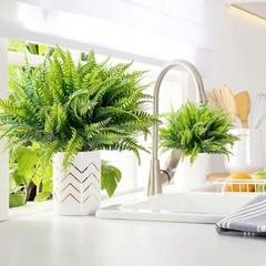 40 Pcs Artificial Boston Fern Plants Bushes Outdoor Fake Flowers Bulk Greener…