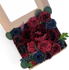 Artificial Wedding Flowers Combo for Bouquets & Centerpieces, DIY Flowers (Burgu