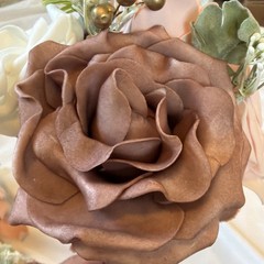 LING’S MOMENTS Bridesmaid Bouquet, Dusty Rose, Gold Accents￼