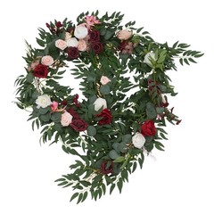 9ft Artificial Floral Garland Rose Flower Garland For Party Wedding Decoration
