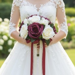 Artificial Flower Wedding Bouquet Bridal Bouquet For Outdoor Indoor Decoration