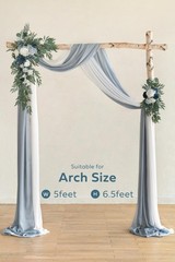 Ling’s Moment White Blue Blush Artificial Wedding Arch Flowers Kit Pack of 4,…