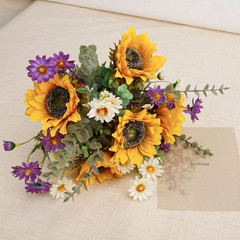 Artificial Sunflower Bouquet for Bridal Centerpieces Wedding Party Table Decor
