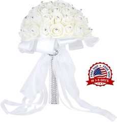 Ramo De Novia Flores Artificiales Decoracion Para Boda Matrimonio Accesorios NEW