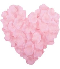 Artificial Silk Rose Petals Light Pink Wedding Valentine’s Day Decor