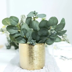 Green 14 Stems 12″ Artificial Eucalyptus Faux Leaves Sprays Party Decorations