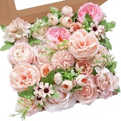 Artificial Flowers Pink Flowers Fake Silk Flowers Wedding 1 Box A Athens Pink