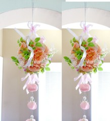 36″ Lantern Flower Ball Hanging Artificial Silk Flower Wedding Decor