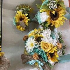 Wedding flowers bridal bouquets decorations you pic colors Malibu Bl sunflowers