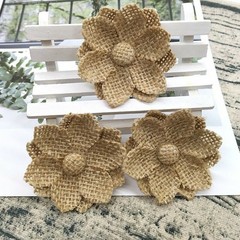 Supply Useful Hessian flower Rustic Vintage Wedding Accessory Jute Lace