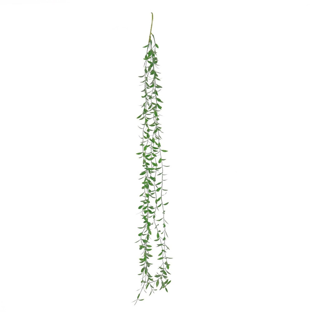 10 Green Artificial Weeping Willow Leaves Hanging Vines with Stems Party Events