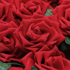 24 Red 5″ FOAM ROSE Flowers Stems Party Wedding Events Decorations Supplies