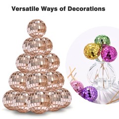 Yescom 20PCS 1.6″ Small Disco Ball Mirror Mini Hanging for Events Wedding Party