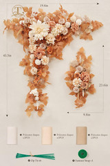 Artificial Arch Flowers Kit Pack of 5, Wedding Decorations for Reception with Ha