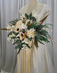 Late Winter Boho Faux Silk Wedding Bouquet