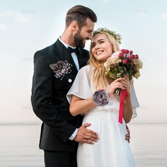 Light Gray 2-Pack Wrist Corsage & Boutonniere Set – Elegant Wedding Accessories