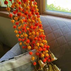 100 PC Multicolor Indian pom pom Christmas Wedding Decoration Mehndi functions
