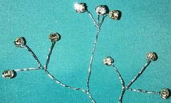 New Rhinestone Silver Wire Sprays Diamanté 9 Stone 10 Ct Bouquets Accent Floral