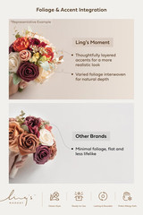 Terracotta Artificial Flower Bridesmaid Bouquet Set of 4 in Burnt Orange