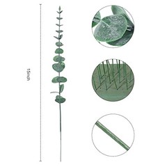 300 Dark Green Artificial Eucalyptus Leaves – Faux Greenery Eucalyptus Stems