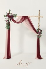 Pink Blue Artificial Wedding Arch Flowers Kit Pack of 4 2pcs Hanging Flower