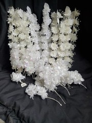 Wedding Floral Bundle Of 32 Pieces/white/Ivory/Iridescent/Picks/Stems/Flower/Lot