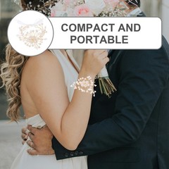 3 Pcs Wrist Corsage Wedding Hand Flowers Bridal Bracelet Bridesmaid
