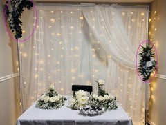 Artificial Wedding Arch Flowers Kit 2 PCS Dust Rose Flowers Silk Peony Floral Sw