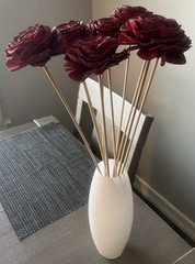 Roses Long Stem Red Roses 10 Rustic Sola Wood Flowers 21” Long