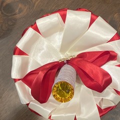 Wedding Bouquet Red/White Roses Bling Decor Marriage Bride Maid Matron (A)