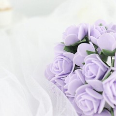 48 LAVENDER Mini Roses 4″ Foam ARTIFICIAL FLOWERS Stems Party Wedding DIY