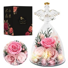 Casaido Mothers Day Rose Gifts for Women, 7″ Pink Preserved 7 inches,