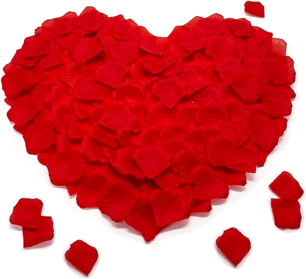 Artificial rose petals romantic bedroom wedding party decor