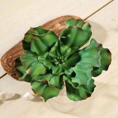 3 Green 6″ Assorted Faux Echeveria Rosettes Succulent Sprays Stems Wedding Party