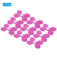 9.8ft Four-Leaf Garland, 9 Pack Tissue Paper Hanging Flower, Fuchsia