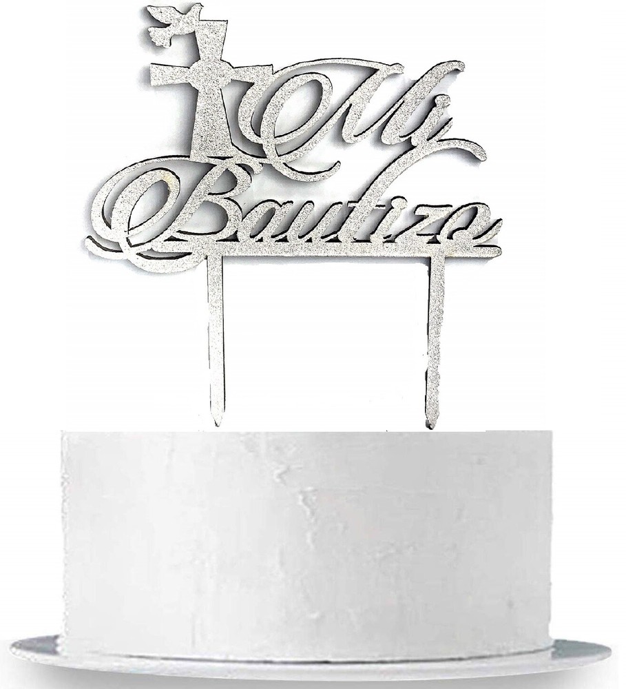 BAUTIZO CAKE TOPPER CENTROS PARTY DECORATIONS FAVORS BAPTISM RECUERDOS CROSS