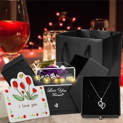 Preserved Purple Real Rose with I Love You Necklace -Eternal