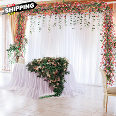 Artgar Flower Garland 6Ft Spring/Summer 6FT, Red&orange&purple (6ft)
