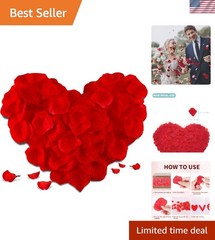 Eco-Friendly 500 Red Rose Petals – Perfect for DIY Wedding & Celebration Decor