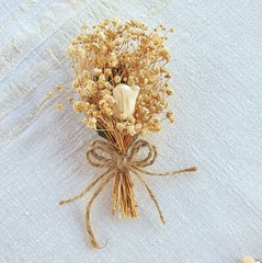 Floral boutonniere, Groom Dried Real Flowers Boutonniere