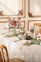 Set of 6 Blush Wedding Centerpieces, Dusty Rose Silk Foam Flowers