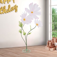 Pink&Green Elegant Daisy Freestanding Giant Artificial Paper Flowers For Wedding