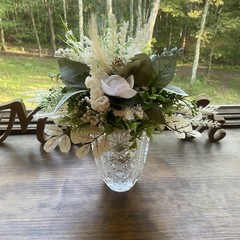 Beautiful Bridal Wedding Bouquet Lovely Budget Friendly Faux Florals White Green